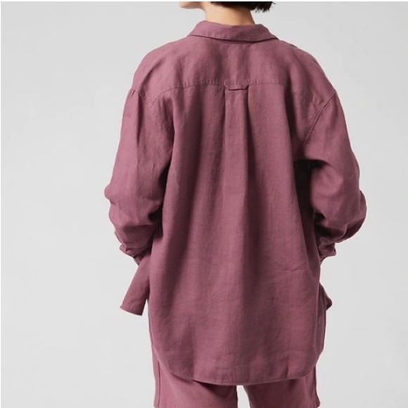 Athleta Playa Linen Shirt Women’s Small - Picture 2 of 6